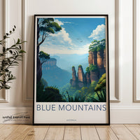 Blue Mountains Poster | New South Wales Australia Wall Art