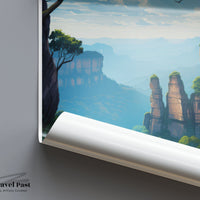 Blue Mountains Poster | New South Wales Australia Wall Art