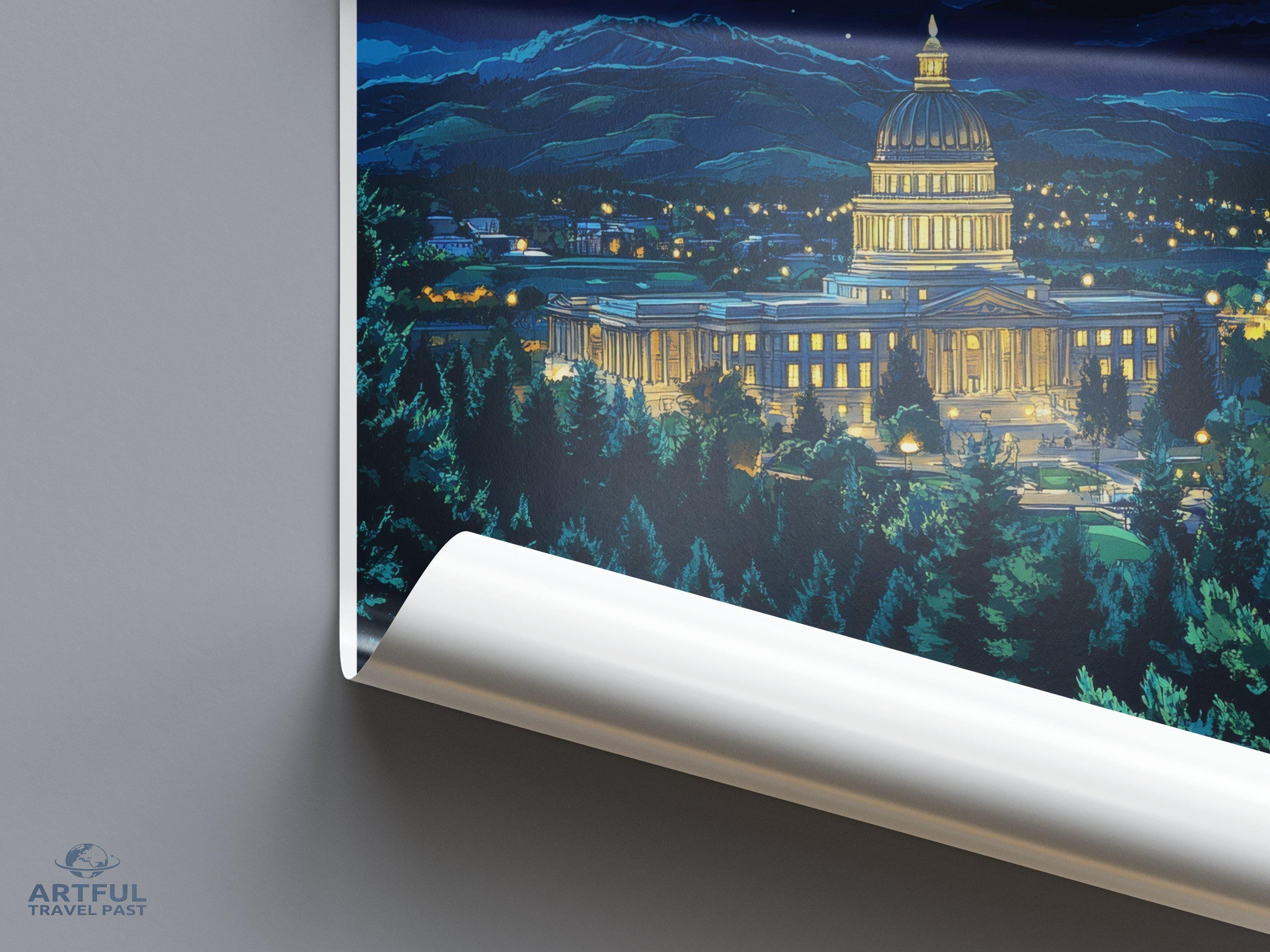 Boise Poster | Idaho Wall Art | America Decor
