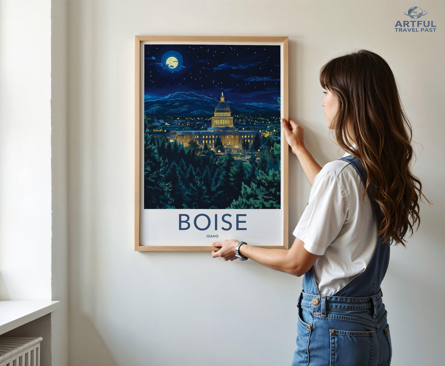 Boise Poster | Idaho Wall Art | America Decor