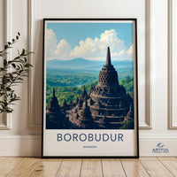 Borobudur Poster - Indonesia Wall Art
