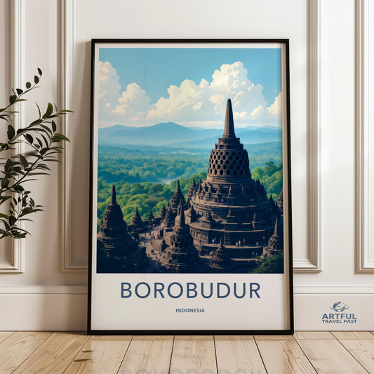 Borobudur Poster - Indonesia Wall Art