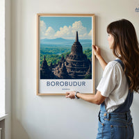 Borobudur Poster - Indonesia Wall Art