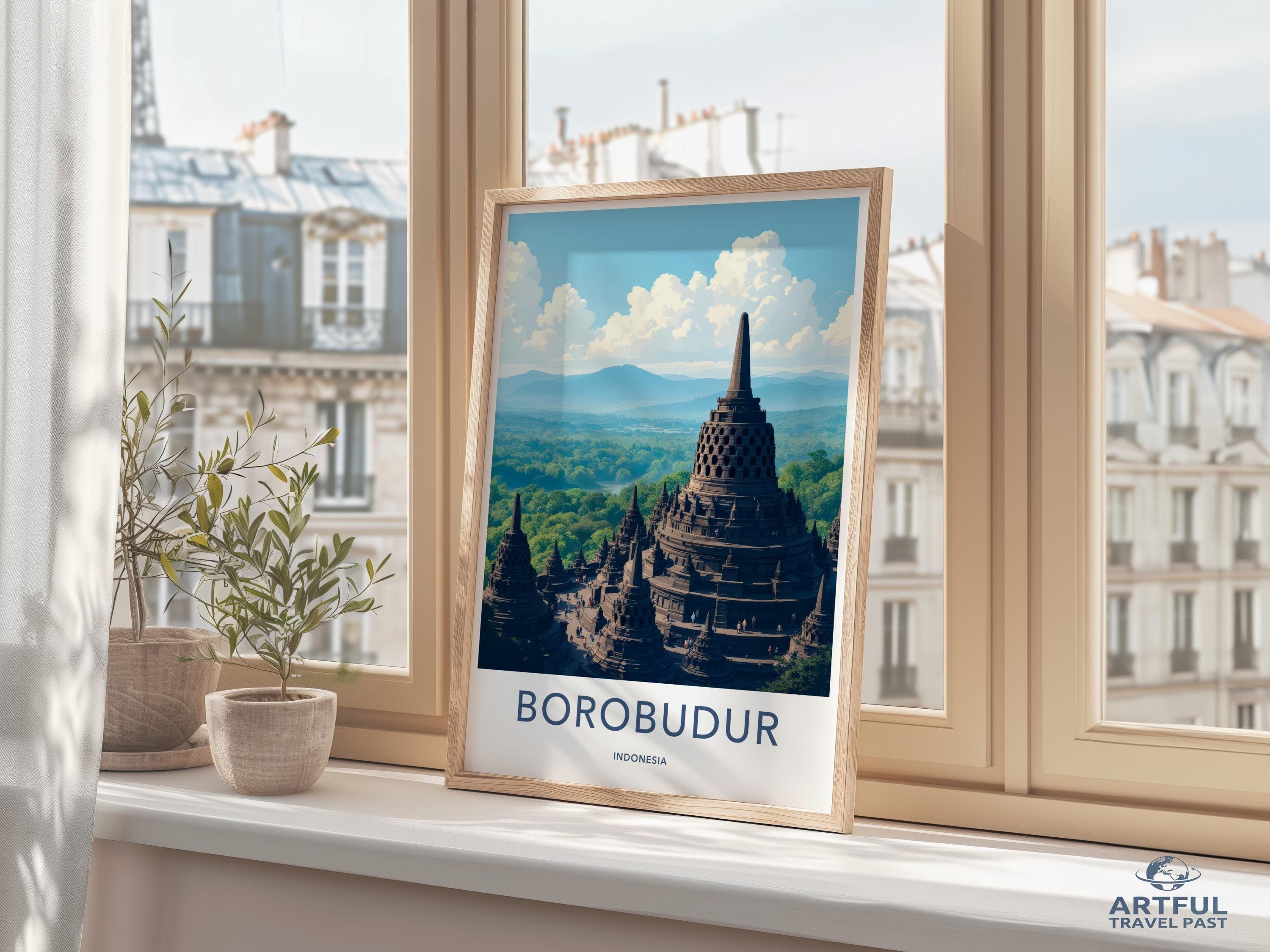 Borobudur Poster - Indonesia Wall Art