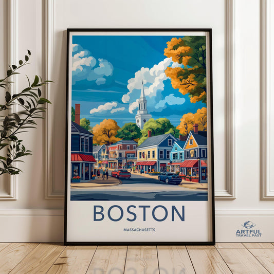 Boston Poster - Massachusetts Wall Art