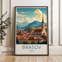 Brasov Poster | Romania Wall Art | Eastern Europe Decor