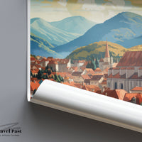 Brasov Poster | Romania Wall Art | Eastern Europe Decor