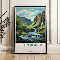 Brecon Beacons Poster | Wales Wall Art | UK Decor