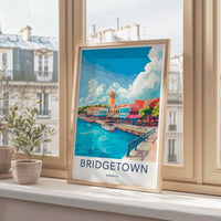 Bridgetown Poster - Barbados Wall Art