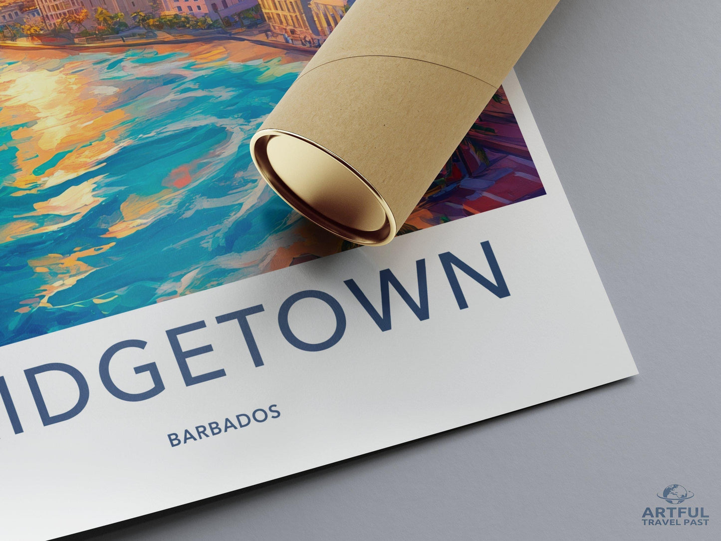 Bridgetown Poster | Barbados Wall Art | Caribbean Decor