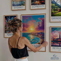 Bridgetown Poster | Barbados Wall Art | Caribbean Decor