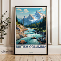 British Columbia Poster | Canada Wall Art | North America Decor