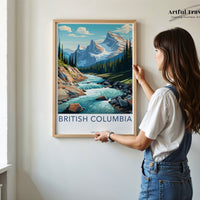 British Columbia Poster | Canada Wall Art | North America Decor
