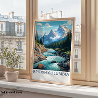 British Columbia Poster | Canada Wall Art | North America Decor