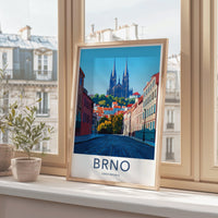 Brno Poster | Czech Republic Wall Art | Eastern Europe Decor