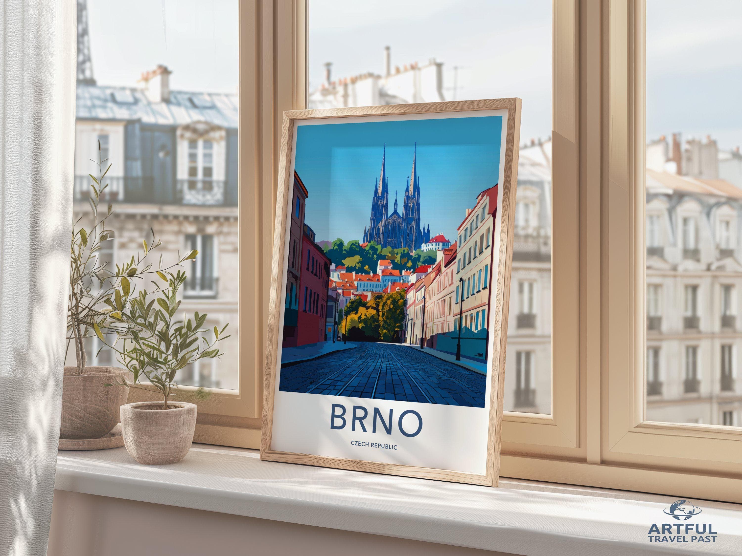 Brno Poster | Czech Republic Wall Art | Eastern Europe Decor