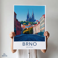 Brno Poster | Czech Republic Wall Art | Eastern Europe Decor