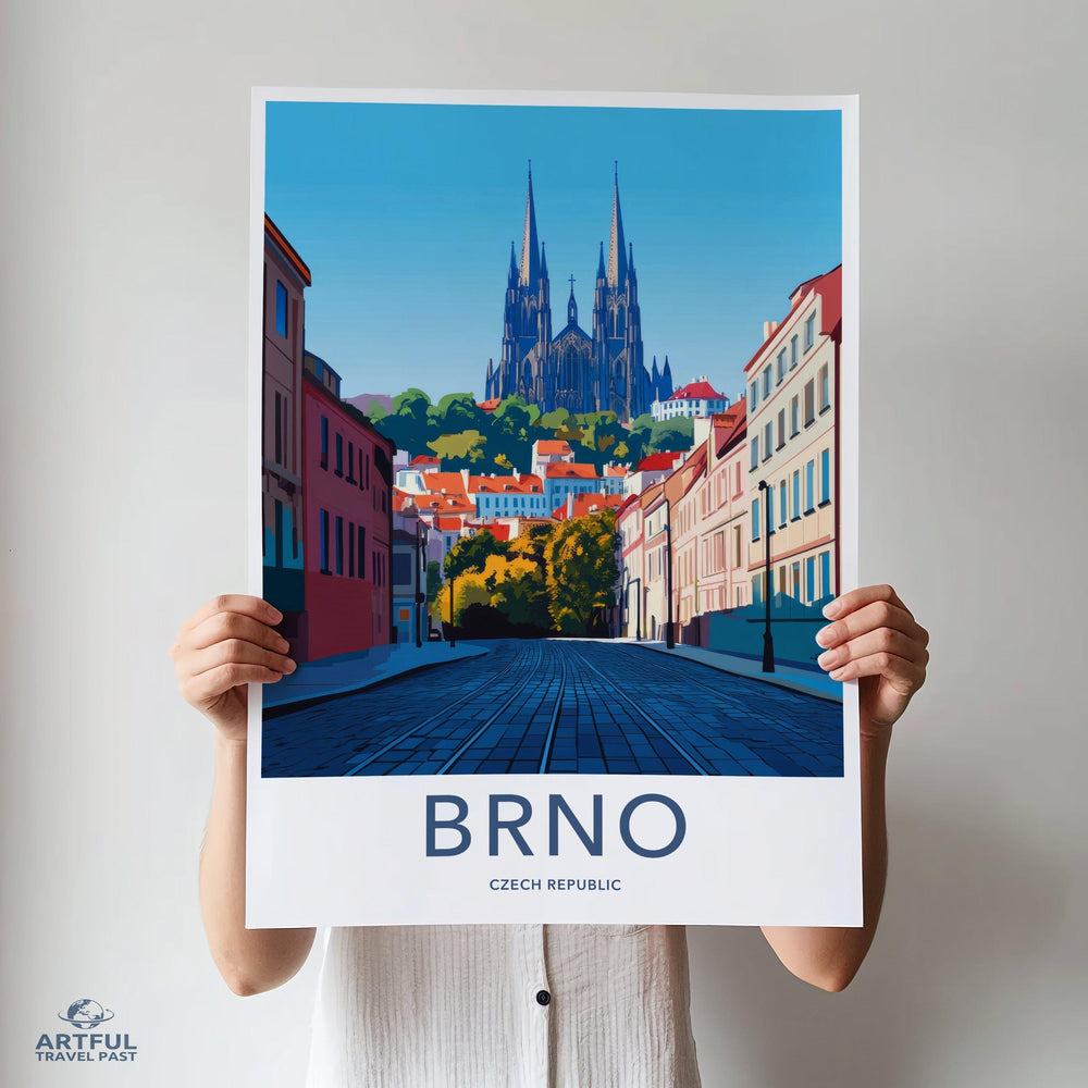 Brno Poster | Czech Republic Wall Art | Eastern Europe Decor