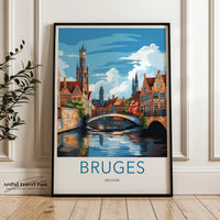 Bruges Poster | Belgium Wall Art | Europe Decor