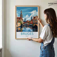 Bruges Poster | Belgium Wall Art | Europe Decor