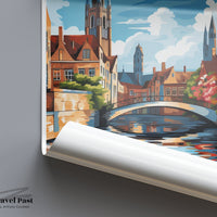 Bruges Poster | Belgium Wall Art | Europe Decor