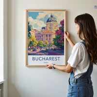 Bucharest Poster | Romania Wall Art | Europe Decor