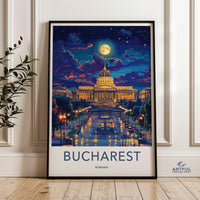 Bucharest Poster | Romania Wall Art | Europe Decor