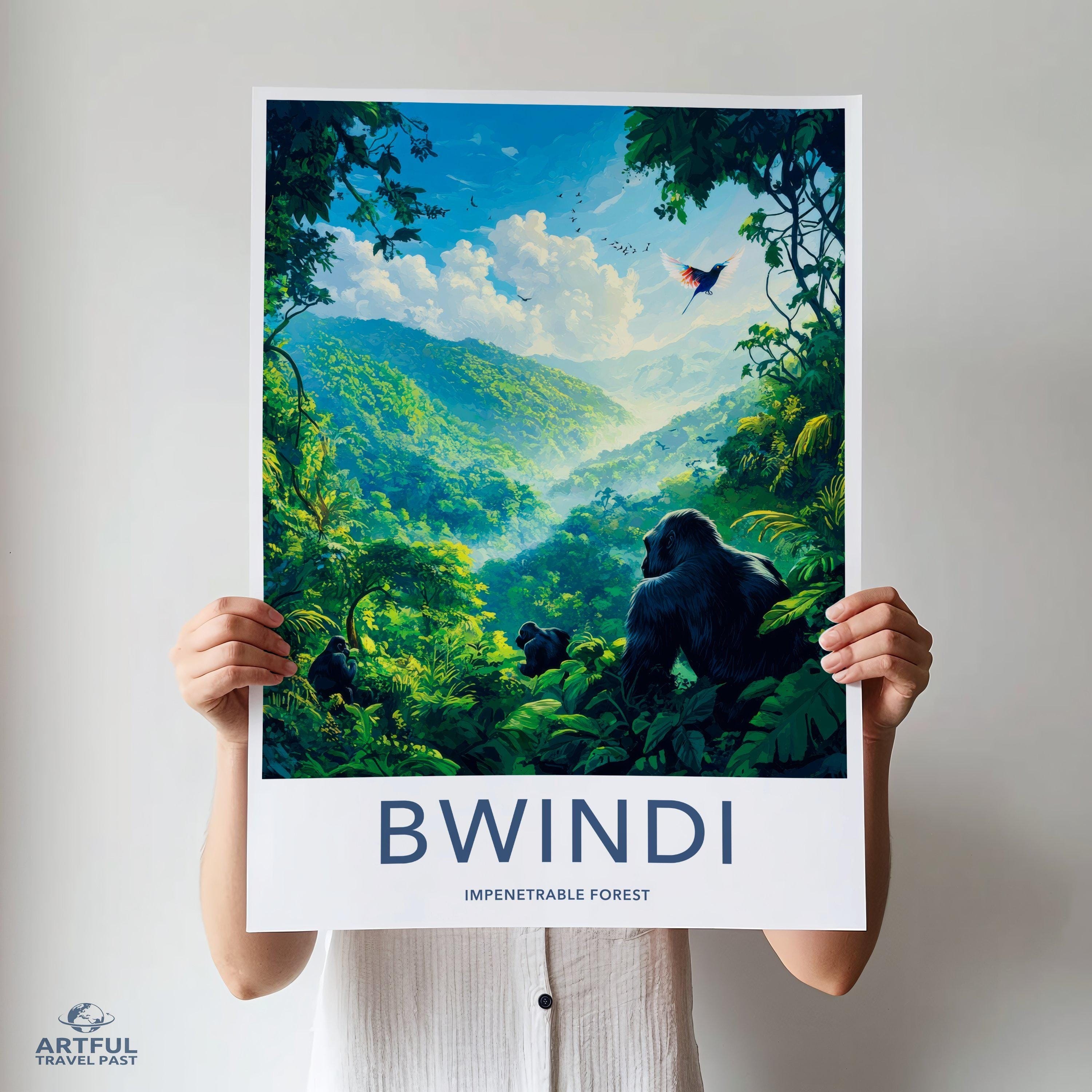 Bwindi National Park Poster | Uganda Wall Art