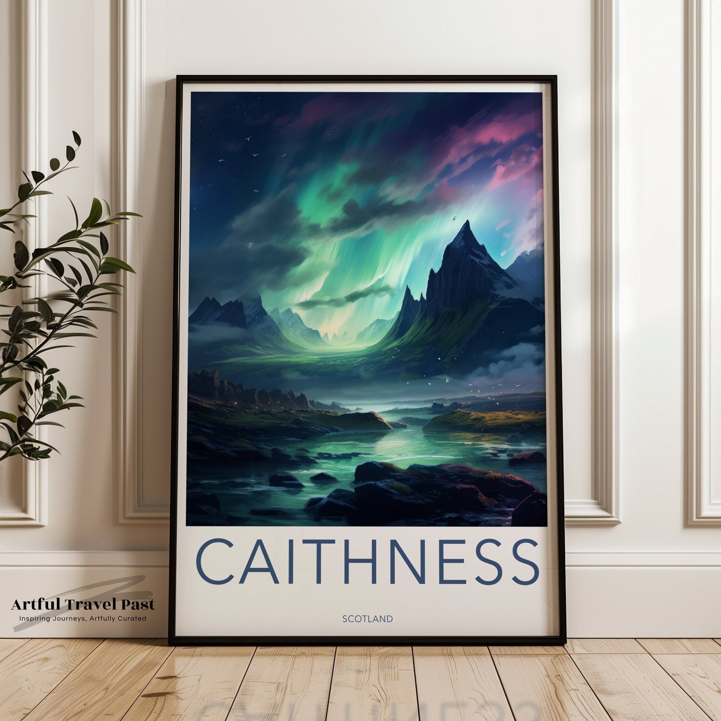 Caithness Poster | Northern Lights | Scotland Wall Art