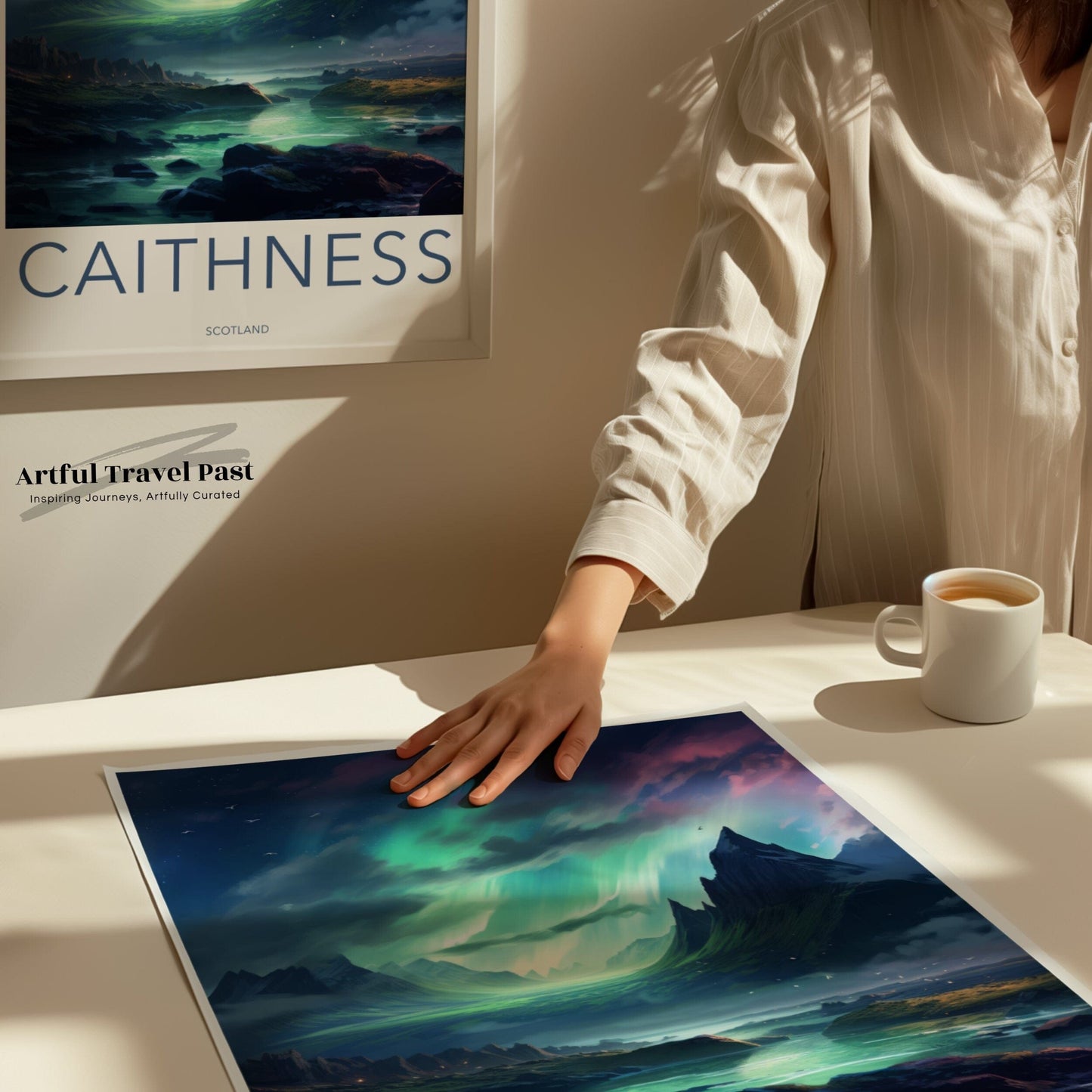 Caithness Poster | Northern Lights | Scotland Wall Art