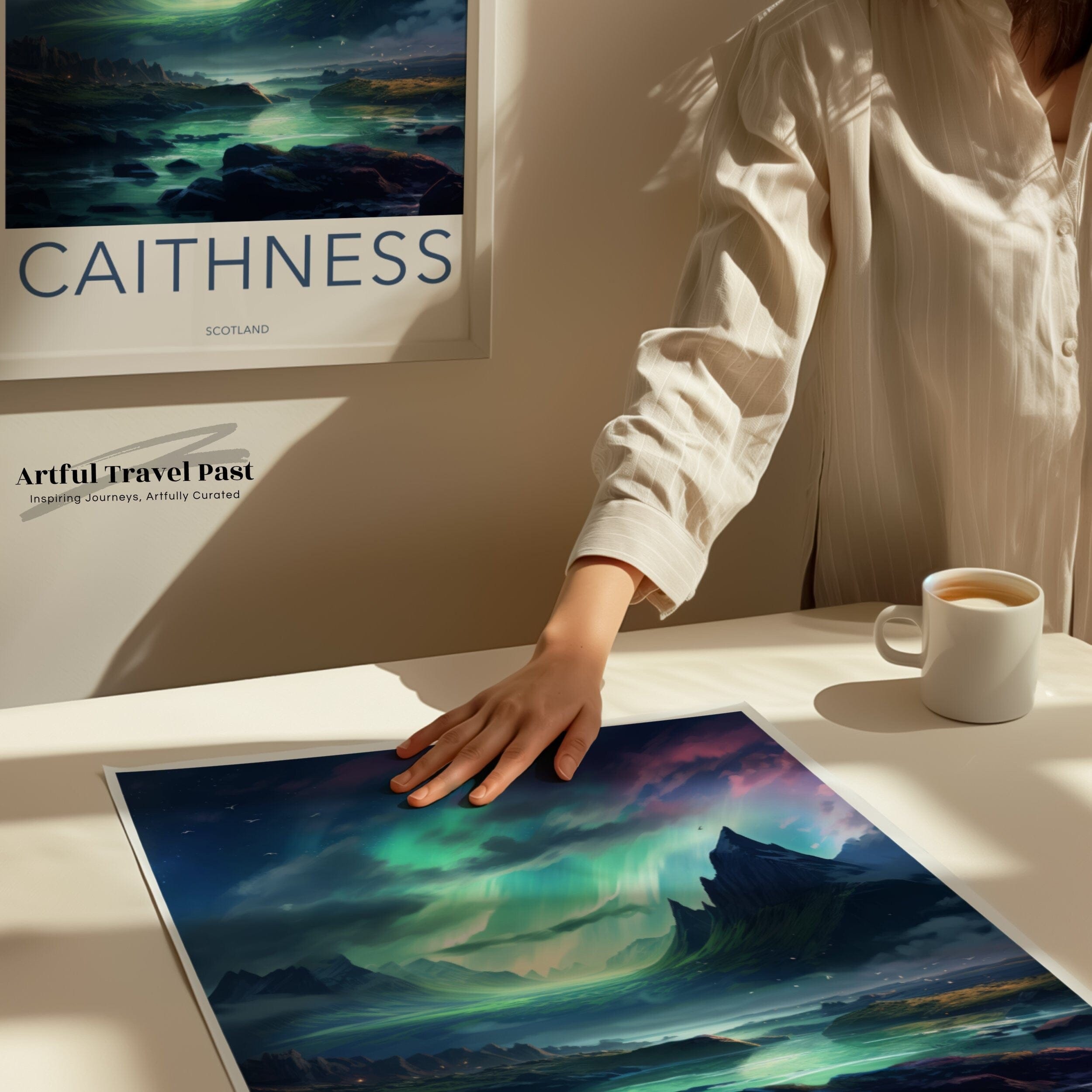 Caithness Poster | Northern Lights | Scotland Wall Art