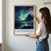 Caithness Poster | Northern Lights | Scotland Wall Art