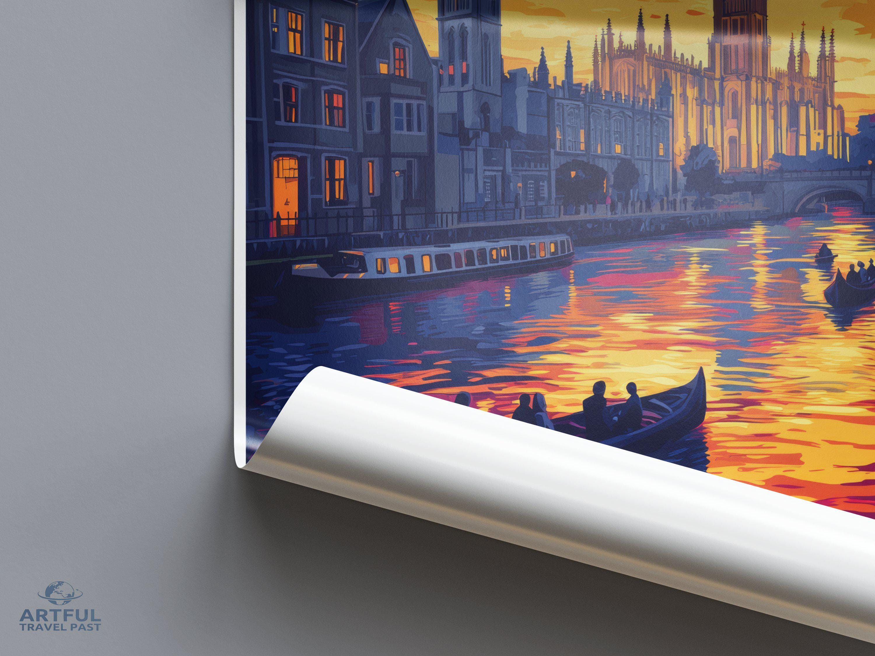 Cambridge Poster | England Wall Art | UK Decor