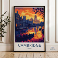 Cambridge Poster | England Wall Art | UK Decor