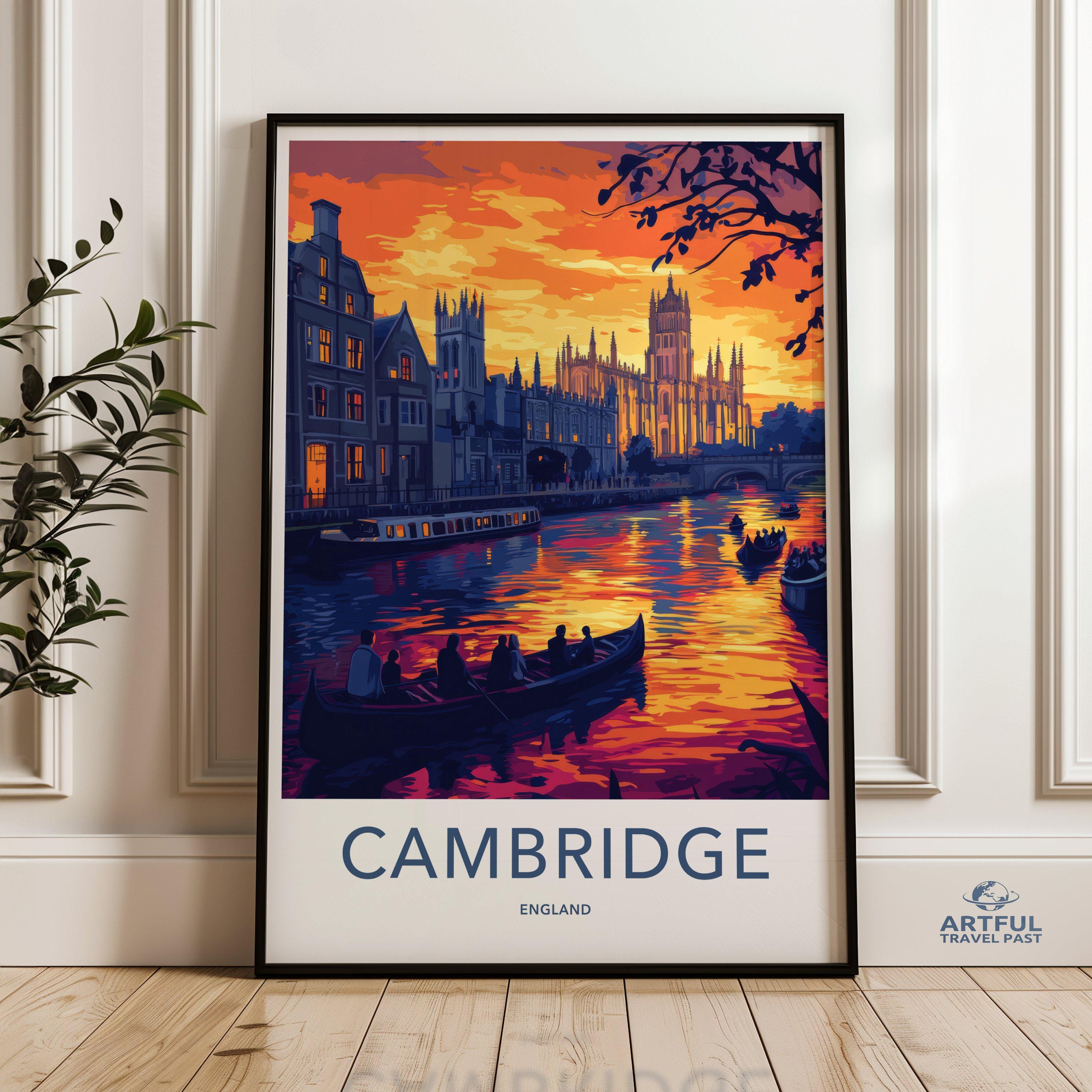 Cambridge Poster | England Wall Art | UK Decor