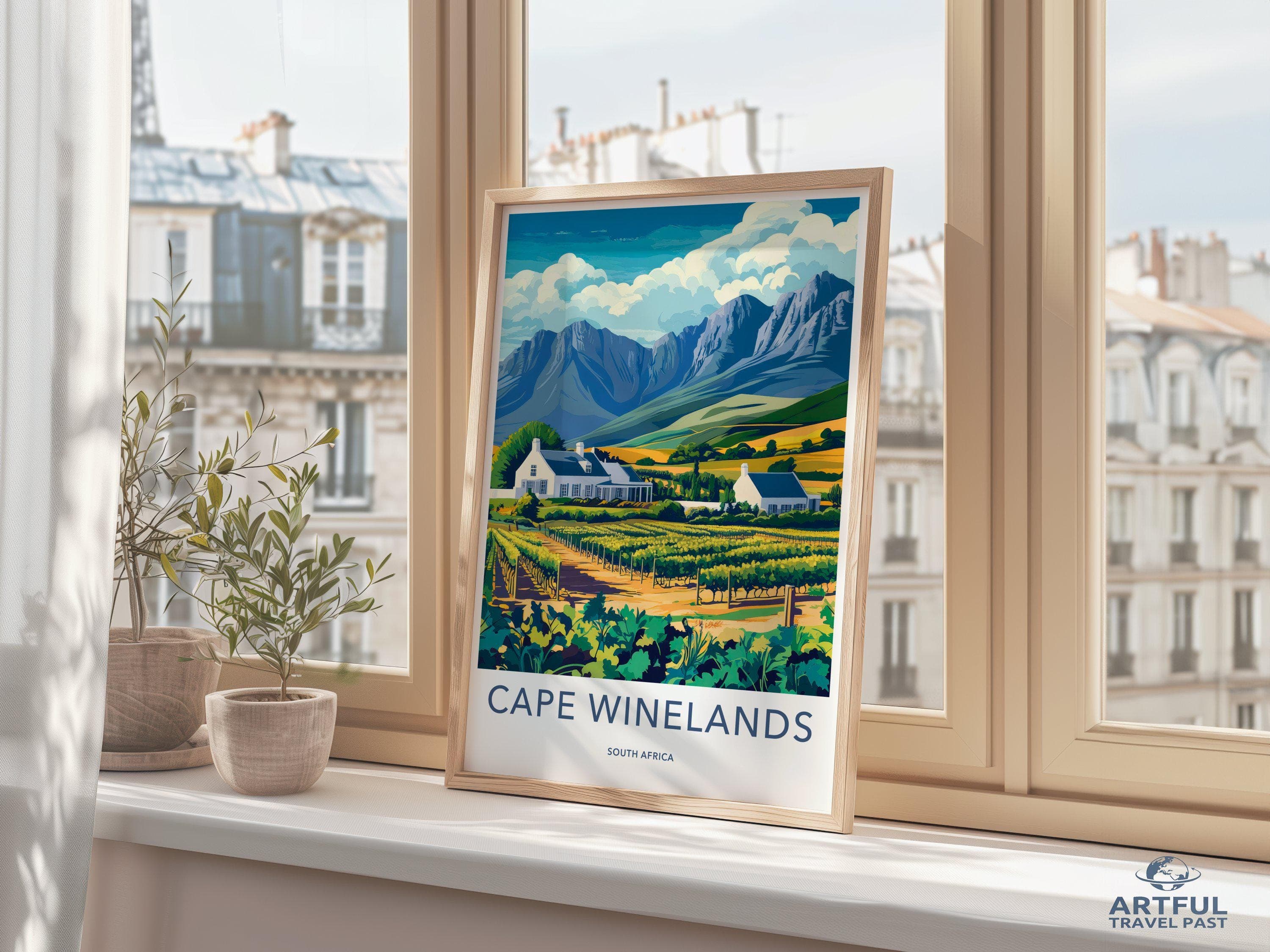 Cape Winelands Poster | South Africa Wall Art