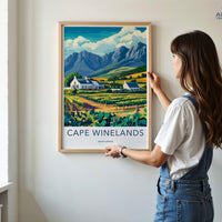 Cape Winelands Poster | South Africa Wall Art