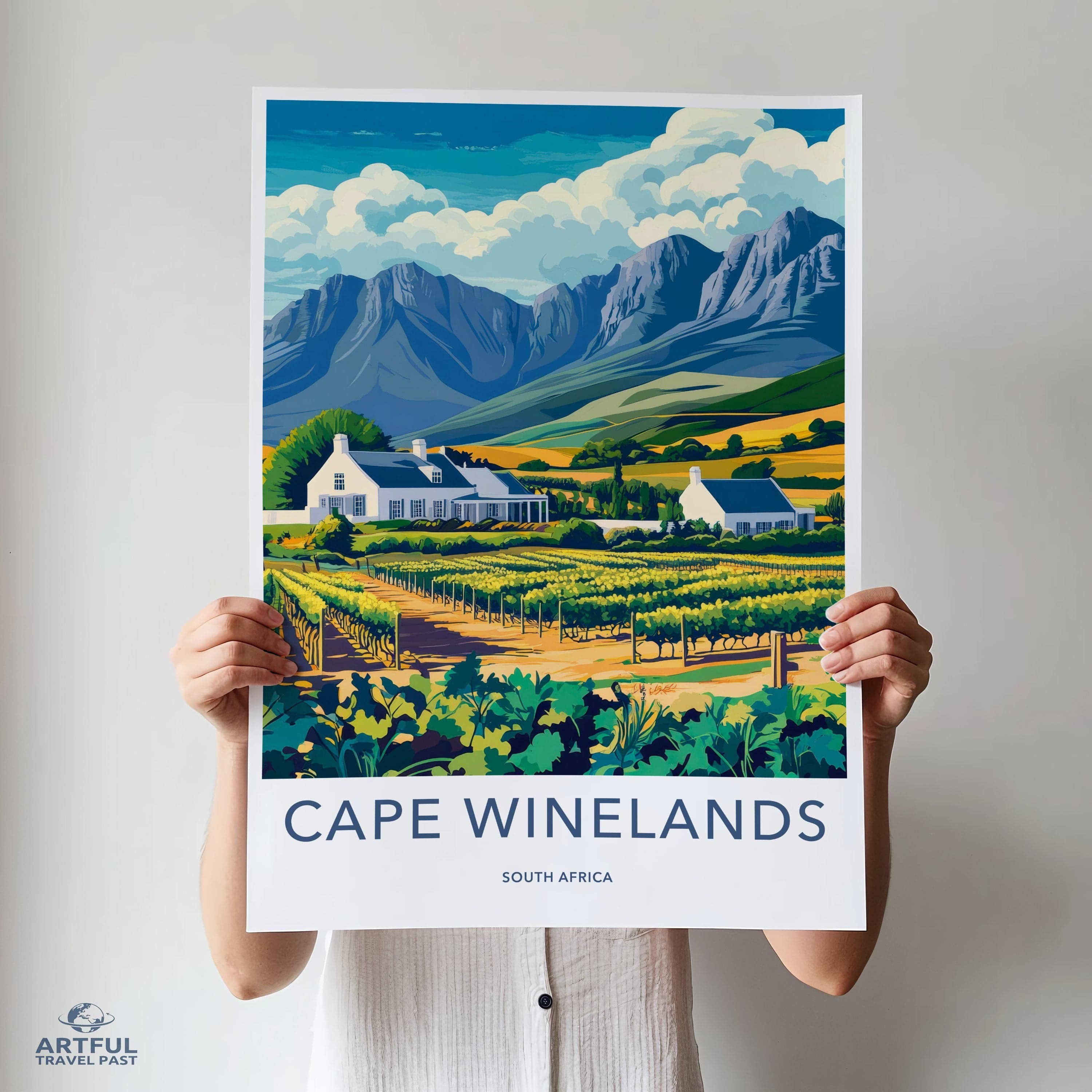 Cape Winelands Poster | South Africa Wall Art