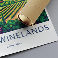 Cape Winelands Poster | South Africa Wall Art | Africa Decor