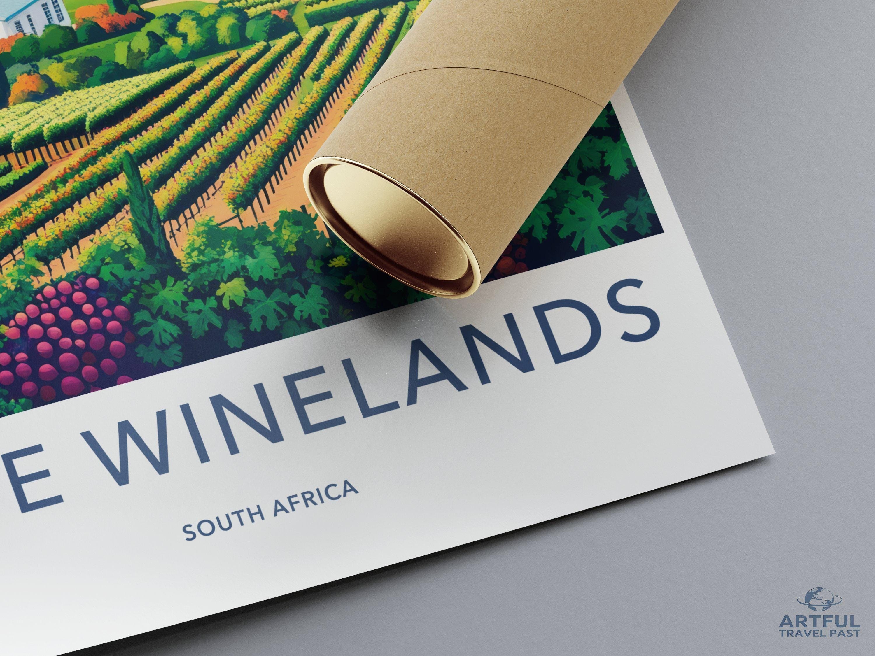 Cape Winelands Poster | South Africa Wall Art | Africa Decor