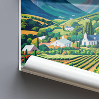 Cape Winelands Poster | South Africa Wall Art | Africa Decor