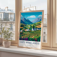 Cape Winelands Poster | South Africa Wall Art | Africa Decor