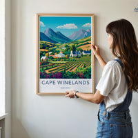Cape Winelands Poster | South Africa Wall Art | Africa Decor