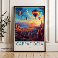 Cappadocia Poster | Turkey Wall Art | Balkans Decor