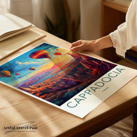 Cappadocia Poster | Turkey Wall Art | Balkans Decor