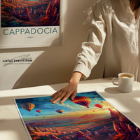 Cappadocia Poster | Turkey Wall Art | Balkans Decor