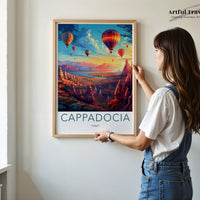 Cappadocia Poster | Turkey Wall Art | Balkans Decor