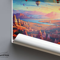 Cappadocia Poster | Turkey Wall Art | Balkans Decor