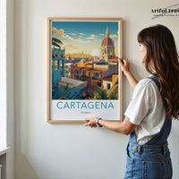 Cartagena Poster | Colombia Wall Art | South America Decor
