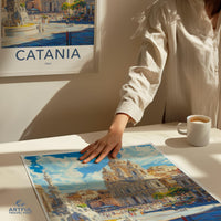 Catania Poster | Italy Wall Art | Europe Decor